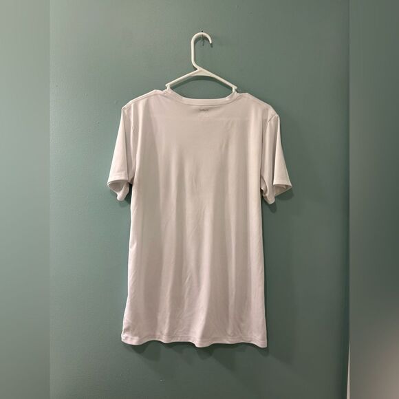 PREOWNED … ADIDAS “Size: XL” White Tee with Black Logo - Picture 3 of 4